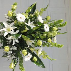 Large Arrangement of Yellow Roses, Daisies & Lilies With Baby's Breath