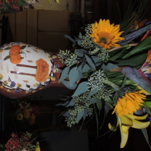 Autumn Arrangement With Birds Of Paradise And Assored Flowers